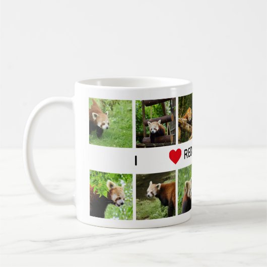 I Love Red Pandas Photo Mug (Gauche)