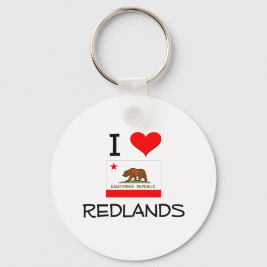 I Love REDLANDS California Sleutelhanger (Voorkant)