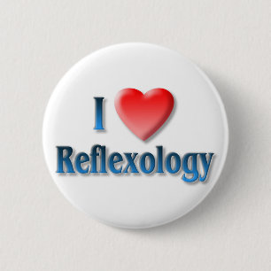 I Love Reflexology Pin Ronde Button 5,7 Cm