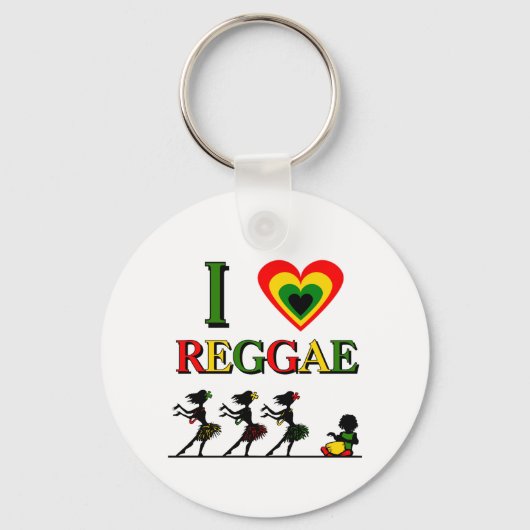 I Love Reggae Sleutelhanger (Voorkant)