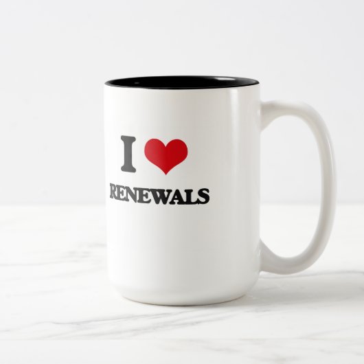 I Love Renewals Tweekleurige Koffiemok (Rechts)
