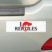 I Love Reptiles Bumpersticker (Op auto)