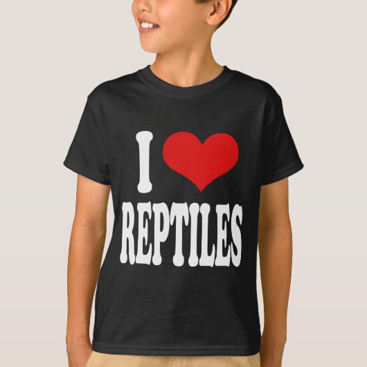 I Love Reptiles T-shirt (Voorkant)