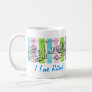 I Love Retro Teen Invite Koffiemok