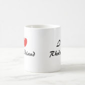 I Love Rhode Island Heart Typography Coffee Mug (Centre)