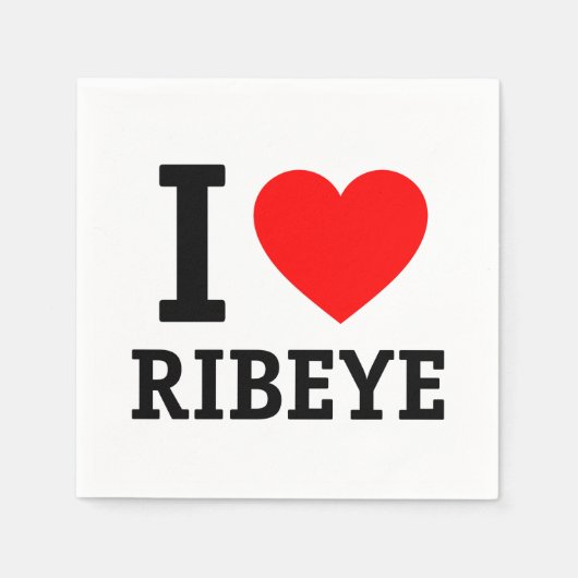 I Love Ribeye Servet (Voorkant)