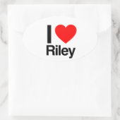i love riley ovale sticker (Tas)