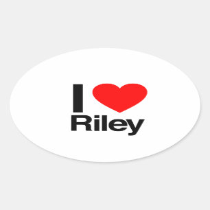 i love riley ovale sticker