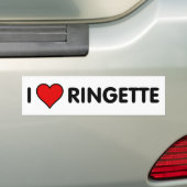 I Love Ringette Bumpersticker (Op auto)