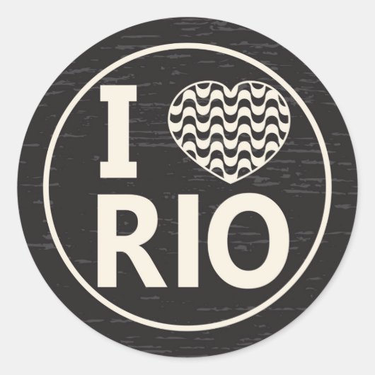 I love Rio de Janeiro Ronde Sticker (Voorkant)