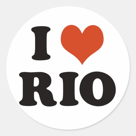 I love rio de janeiro ronde sticker (Voorkant)