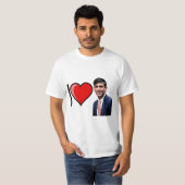 I Love Rishi Sunak T-shirt (Voorkant volledig)
