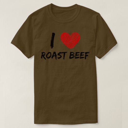 I Love Roast Beef T-shirt (Design voorkant)