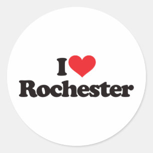 I Love Rochester Ronde Sticker