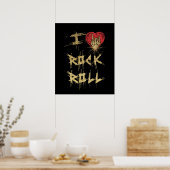 I Love Rock and Roll  Style Poster (Keuken)