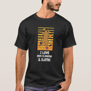 I Love Rock climate Sloths Sloth Wall T-shirt