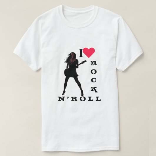 I Love Rock N' Roll - Rock N' Roll Girl T-shirt (Design voorkant)