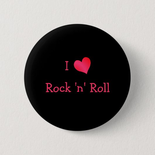 I Love Rock 'n' Roll Ronde Button 5,7 Cm (Voorkant)