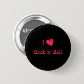 I Love Rock 'n' Roll Ronde Button 5,7 Cm (Voorkant /achterkant)