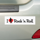 I Love Rock 'n Rouleau Sticker (En voiture)