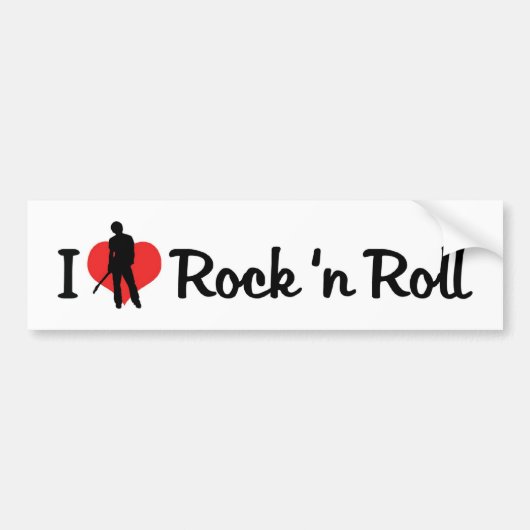 I Love Rock 'n Rouleau Sticker (Devant)
