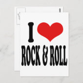 I Love Rock & Roll Briefkaart (Voorkant / Achterkant)