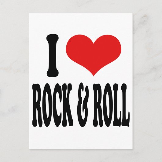 I Love Rock & Roll Briefkaart (Voorkant)