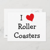 I Love Roller Onderzetters Briefkaart (Voorkant / Achterkant)
