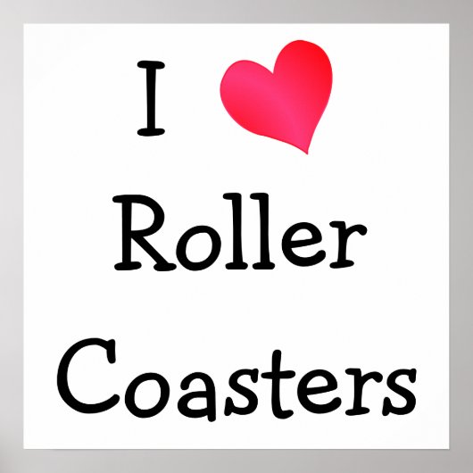 I Love Roller Onderzetters Poster (Voorkant)