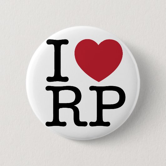 I Love Ron Paul Buttonnen Ronde Button 5,7 Cm (Voorkant)