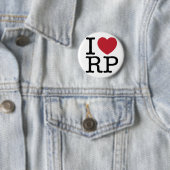 I Love Ron Paul Buttonnen Ronde Button 5,7 Cm (In situ)