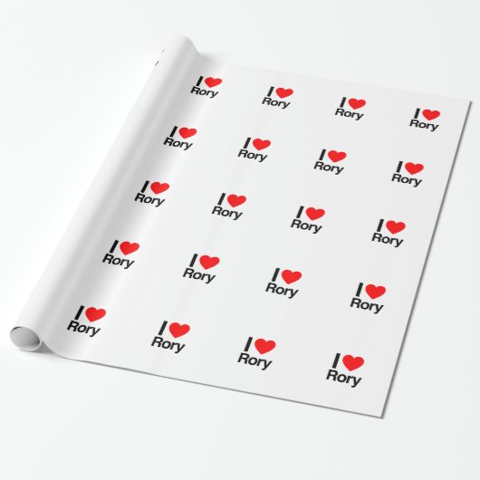 i love rory cadeaupapier (Uitgerold)