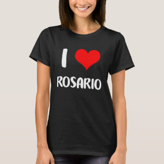 I love ROSARIO  valentine guy heart Anniversary 6 T-shirt