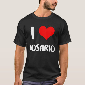 I love ROSARIO  valentine guy heart Anniversary 6 T-shirt
