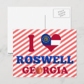 I Love Roswell, Georgia Briefkaart (Voorkant / Achterkant)