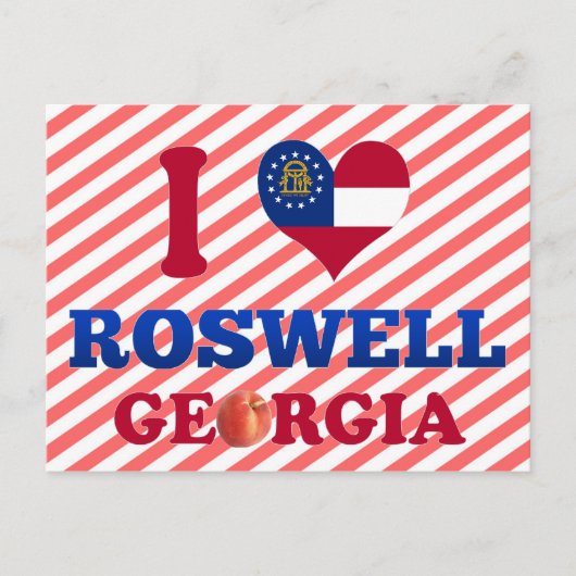I Love Roswell, Georgia Briefkaart (Voorkant)
