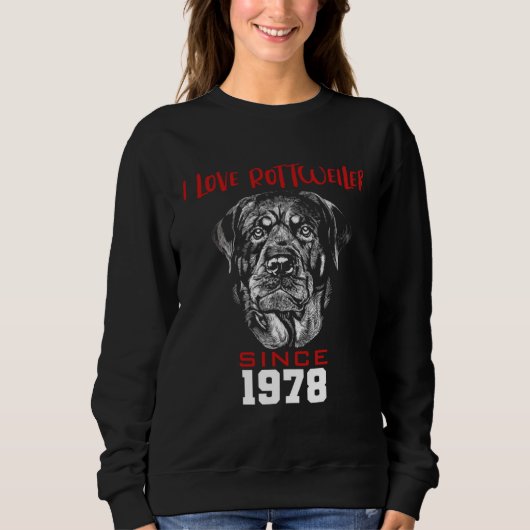 I love rottweiler since 1978 trui (Voorkant)
