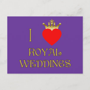 I Love Royal Weddings T-shirts, Mokken, cadeaus Briefkaart