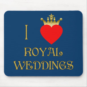 I Love Royal Weddings T-shirts, Mokken, cadeaus Muismat