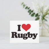 I Love Rugby Briefkaart (Staand voorkant)