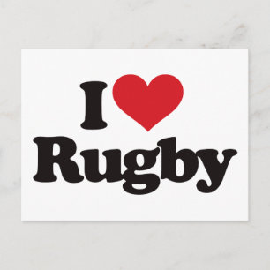 I Love Rugby Briefkaart