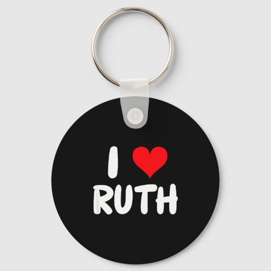 I Love Ruth - Heart - Name  Sleutelhanger (Voorkant)