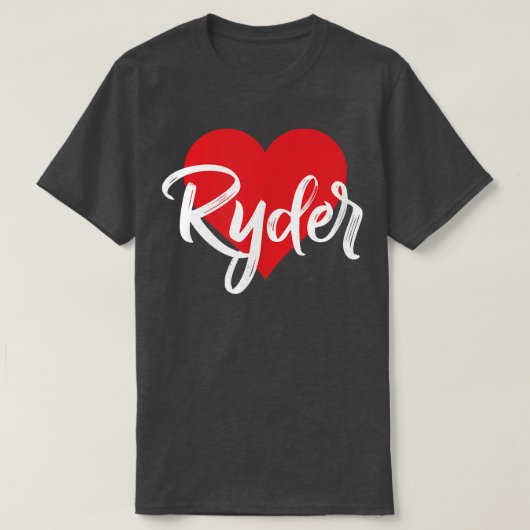 I Love Ryder First Name Tshirt I Heart Named  (Design devant)