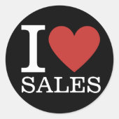 I ❤️ Love Sales - Service Ventes - Stickers (Devant)