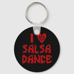 I Love Salsa Dance Custom Danslover Sleutelhanger
