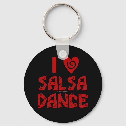 I Love Salsa Dance Custom Danslover Sleutelhanger (Voorkant)