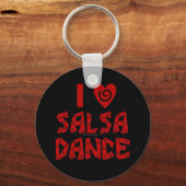 I Love Salsa Dance Custom Danslover Sleutelhanger (Voorkant)