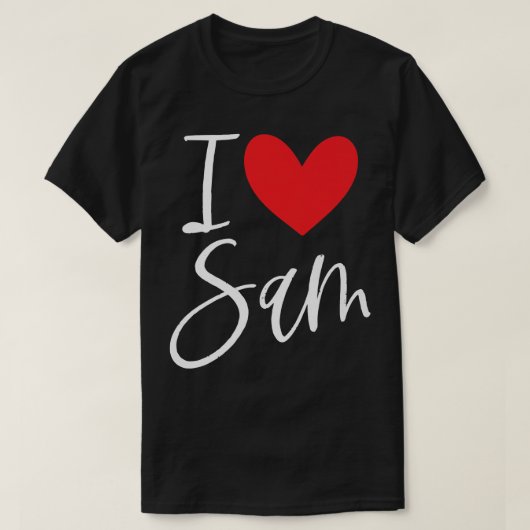 I Love Sam Name Personalized Girl Woman BFF Samant T-shirt (Design voorkant)