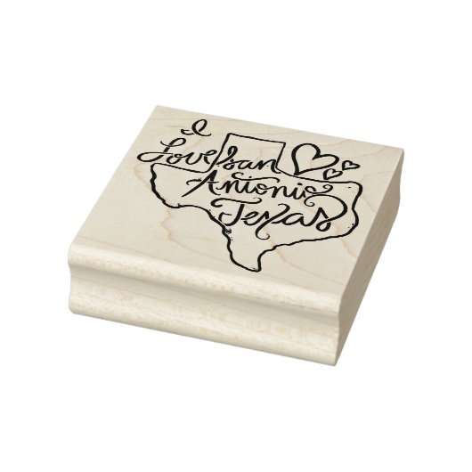 I love San Antonio Texas Rubberstempel (Stempel)