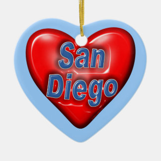 I Love San Diego Keramisch Ornament